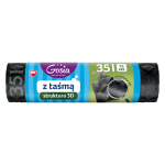 Worki na śmieci z taśmą struktura 3D 35L GOSIA