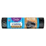 Worki na śmieci z taśmą struktura 3D 60L GOSIA 