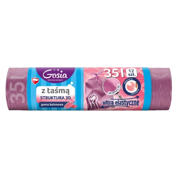Worki na śmieci z taśmą struktura 3D 35L zapachowe GOSIA.jpg