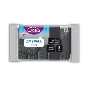 Zmywak duży czarny 5szt. GOSIA