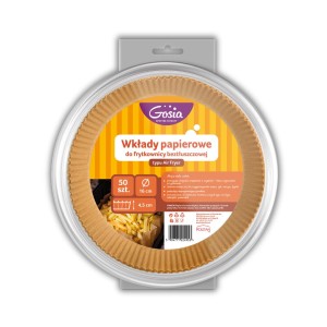 Wkłady do frytkownicy beztłuszczowej air fryer 16cm 50szt GOSIA