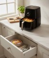 Papierowe wkłady do frytkownicy beztłuszczowej (Air Fryer) marki Gosia. Skutecznie chronią kosz urządzenia przed przypaleniami, tłuszczem i zabrudzeniami, ułatwiając codzienne przygotowywanie chrupiących frytek i przekąsek.