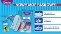Nowy mop paskowy Gosia z paskami szorującymi! Myje wszystkie rodzaje powierzchni, skutecznie chłonie wodę i bez trudu usuwa trudne zabrudzenia. Pasuje do większości kijów dzięki uniwersalnemu gwintowi. Czyste podłogi ze sprytnymi patentami Gosia!