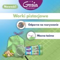 Nowość! Pistacjowe worki na śmieci Gosia z taśmą ściągającą (35 l i 60 l). Innowacyjna struktura 3D zapewnia ultraelastyczność i wysoką odporność na rozrywanie. Wytrzymałe, szczelne i wygodne w wiązaniu. Wybierz sprawdzone, sprytne patenty Gosia!