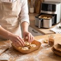 Kwadratowe wkłady papierowe do Air Fryera Gosia. Idealne do pieczenia ciastek, mięs i warzyw bez przywierania ciasta i tłuszczu do kosza. Ułatwiają utrzymanie frytkownicy w czystości bez szorowania. Wybierz sprytne patenty do kuchni od Gosia!
